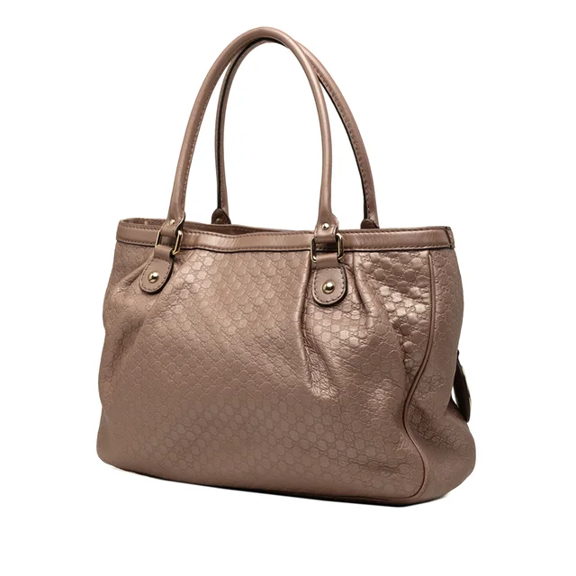 Pink Gucci Metallic Microguccissima Sukey Tote in Pink Leather from Designer Revival, photo 2 of 2