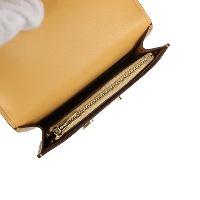 Hermès Constance Slim Wallet Dore Chevre Chamkilight Permabrass Hardware in Gold Goatskin from Madison Avenue Couture, photo 9 of 10