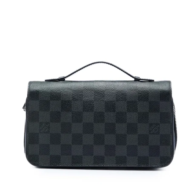 Black Louis Vuitton Damier Graphite Zippy XL Wallet Long Wallets in Black Canvas from Designer Revival