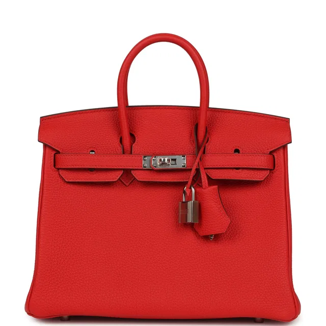 Hermès Birkin 25 Rouge de Coeur Togo Palladium Hardware in Red Togo leather from Madison Avenue Couture