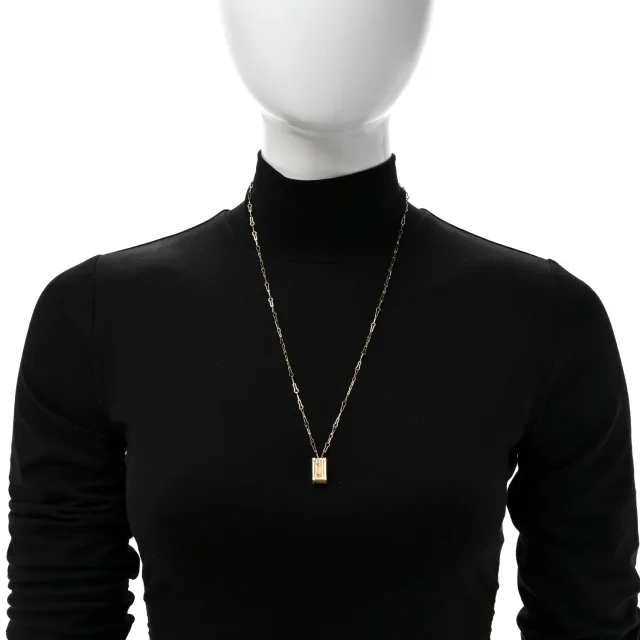 Louis Vuitton 18K Yellow Gold Petite Malle Pendant Necklace in Yellow from FASHIONPHILE, photo 2 of 5