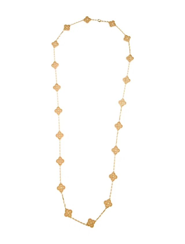 Van Cleef & Arpels Vintage Alhambra Long Necklace, 20 Motifs, 34" in multicolor from The RealReal