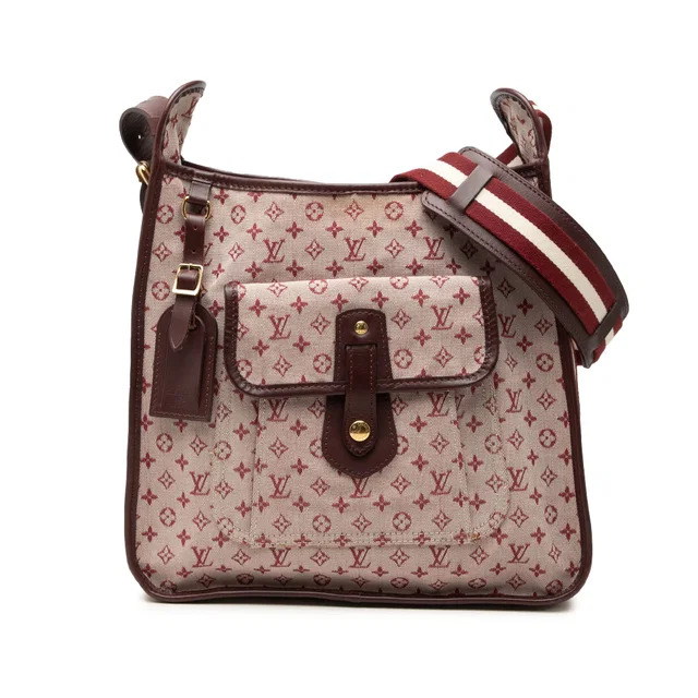 Pink Louis Vuitton Monogram Mini Lin Besace Mary Kate Crossbody Bag in Pink Canvas from Designer Revival