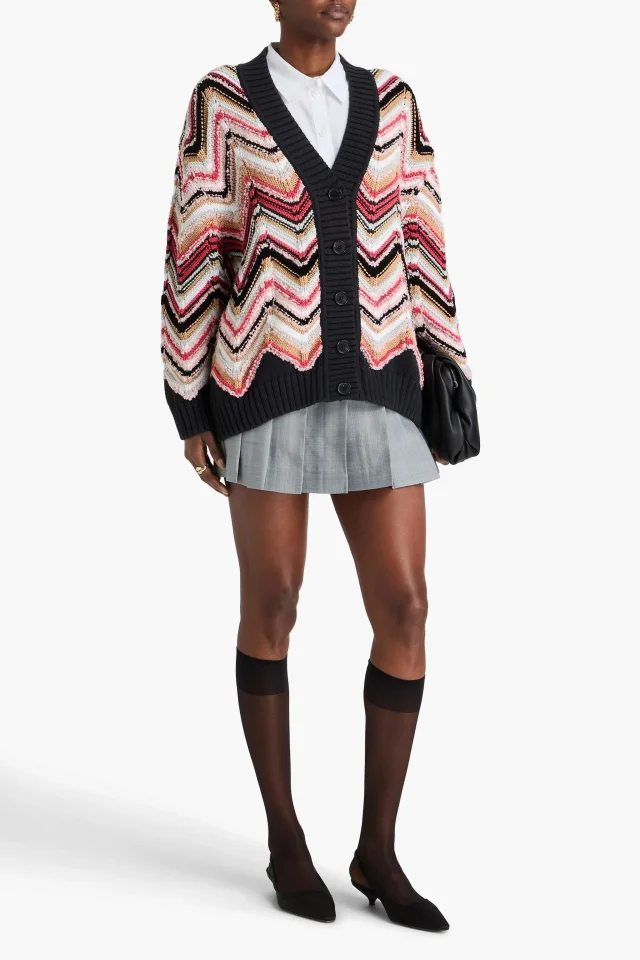 Missoni Bouclé-Knit Zigzag Cardigan in Multicolor, photo 2 of 4 from THE OUTNET