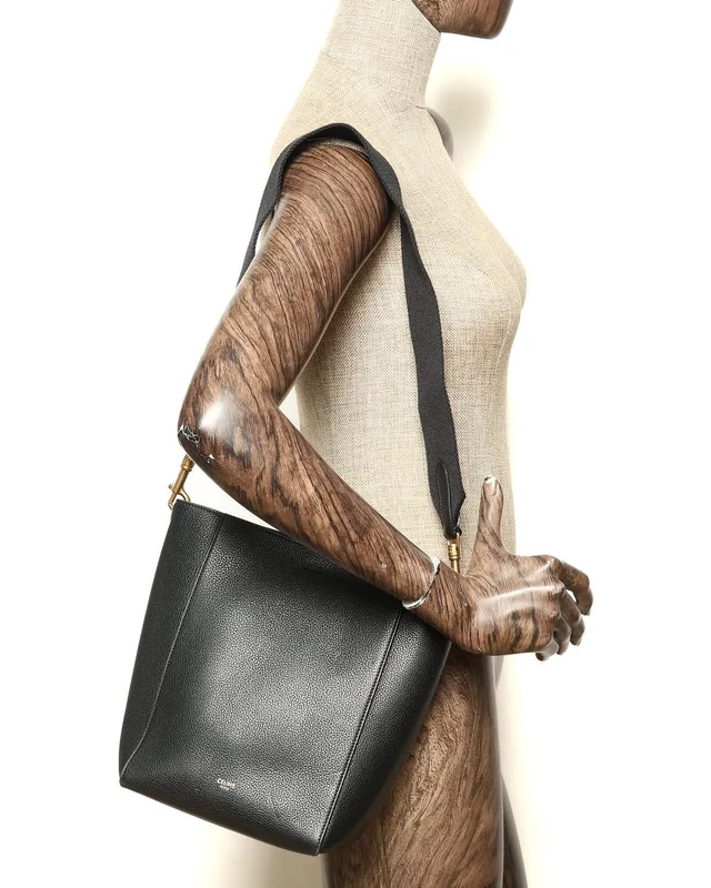 Celine Small Seau Sangle Bucket Bag in Caviar leather from A Retro Tale, photo 8 of 8