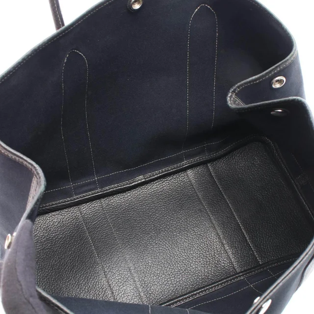 Hermès Garden Party PM Toile Officier Leather Tote Bag in Black Leather from LuxUness, photo 3 of 10