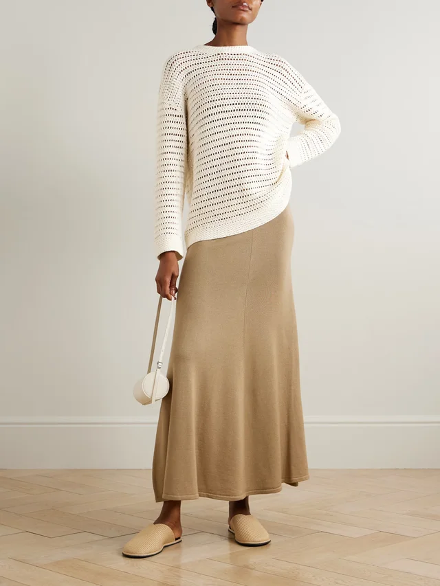 LESET Lucy crocheted cotton sweater in Beige, photo 2 of 2 from NET-A-PORTER (Canada)