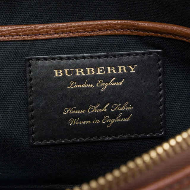Brown Burberry House Check Canvas Derby Abingdon Convertible Satchel in Brown Canvas from Designer Revival, photo 2 of 2