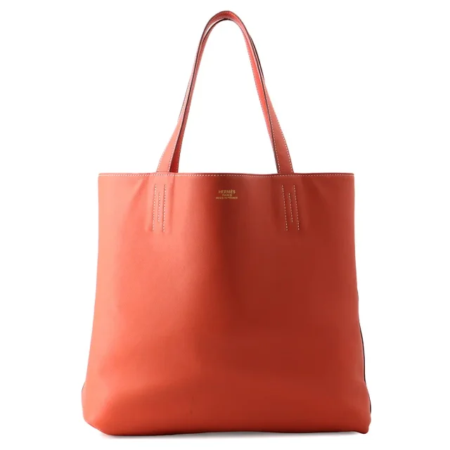 Hermès Double sense Rouge duchesse/Bougainvillier Taurillon Clemence Swift Leather Size 45 in Red Clemence leather from GALLERY RARE, photo 2 of 15