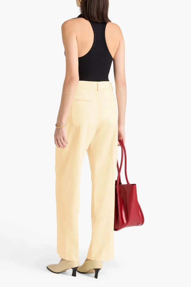 Esse Studios Onus Crepe Tapered Pants in Cream, photo 3 of 4 from THE OUTNET