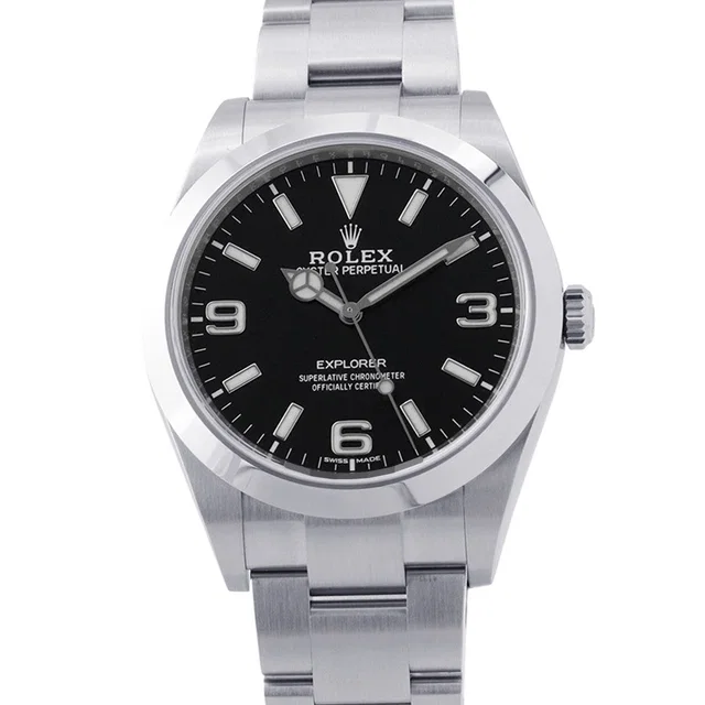 Rolex ExplorerI W39mm Stainless Steel Black Dial214270 in Black from GALLERY RARE
