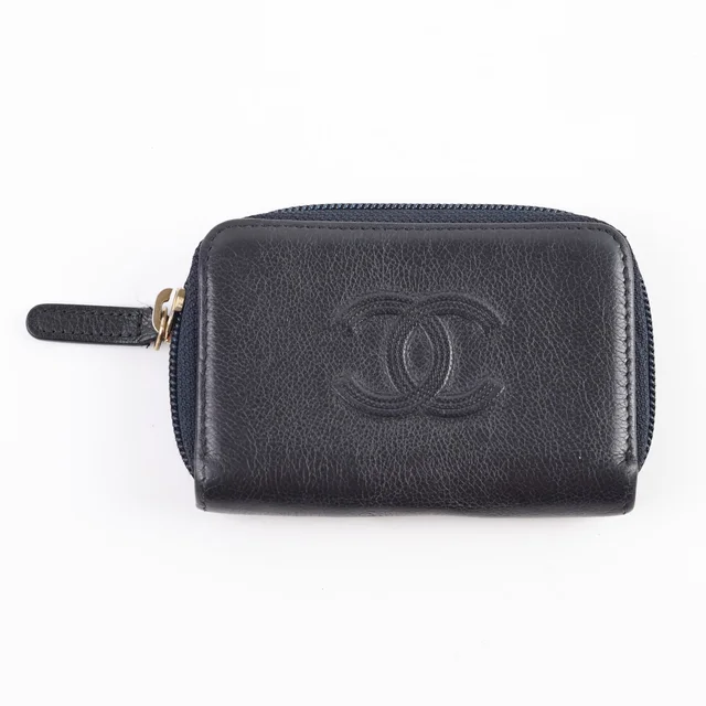 Chanel Zippy Coin Purse Black in Black Leather from The Purse Affair
