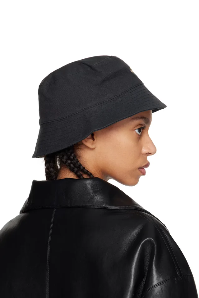 Nanushka Black Caran Bucket Hat, photo 3 of 3 from SSENSE
