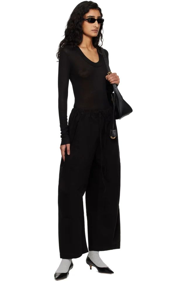 Entire Studios Black Circle Neck Bodysuit, photo 5 of 5 from SSENSE