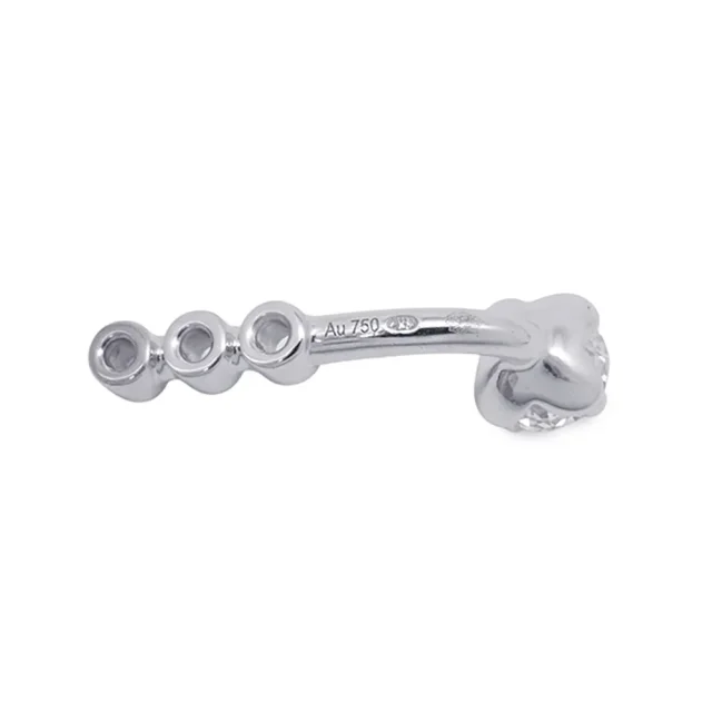 Louis Vuitton Diamond Double Round EarringsQ06400 18K White Gold in White from GALLERY RARE, photo 10 of 13
