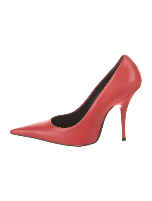 Balenciaga heels in red Leather from The RealReal
