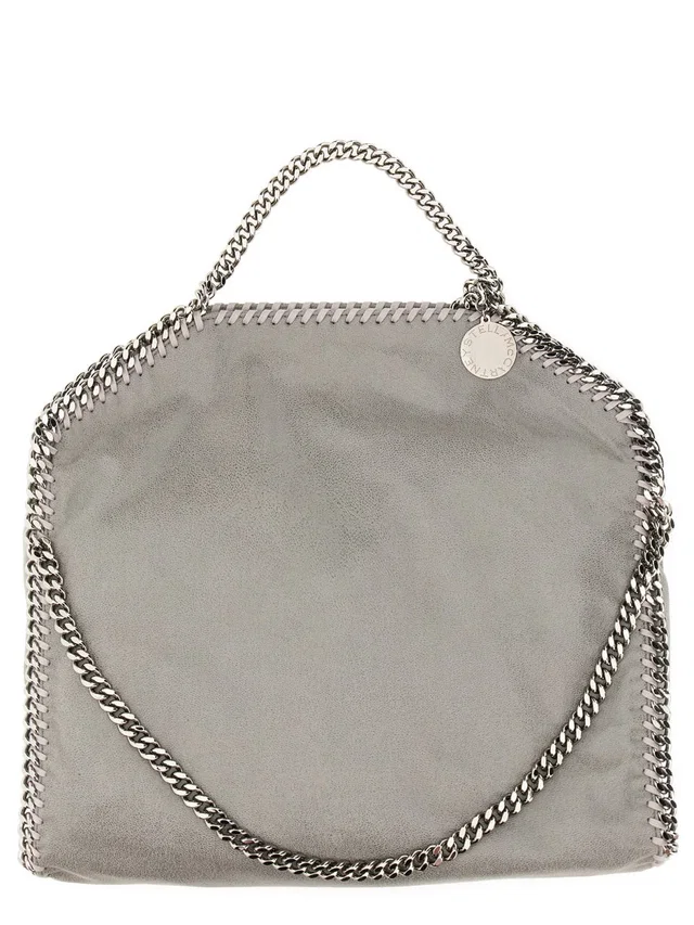 Stella McCartney Falabella Fold Over Shoulder Bag — Gray in Grey Suede from HEWI