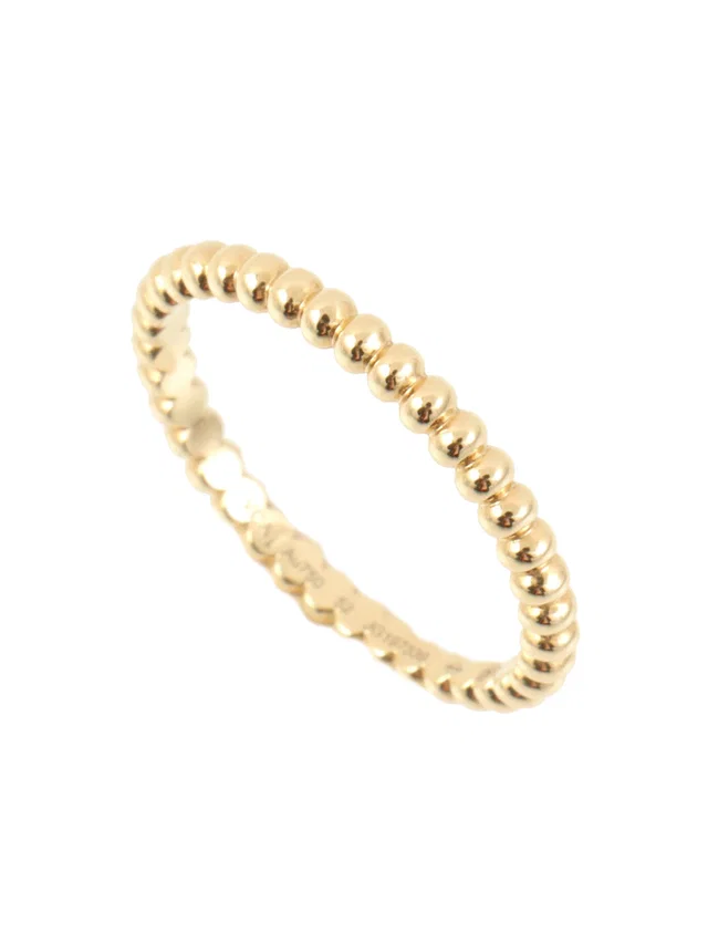 Van Cleef & Arpels 18K Perlée Ring #52 Gold in Gold from VINTAGE QOO TOKYO