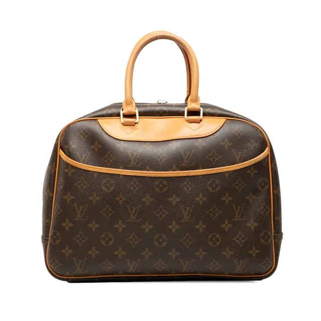 Brown Louis Vuitton Monogram Deauville Handbag in Brown Coated canvas from Designer Revival