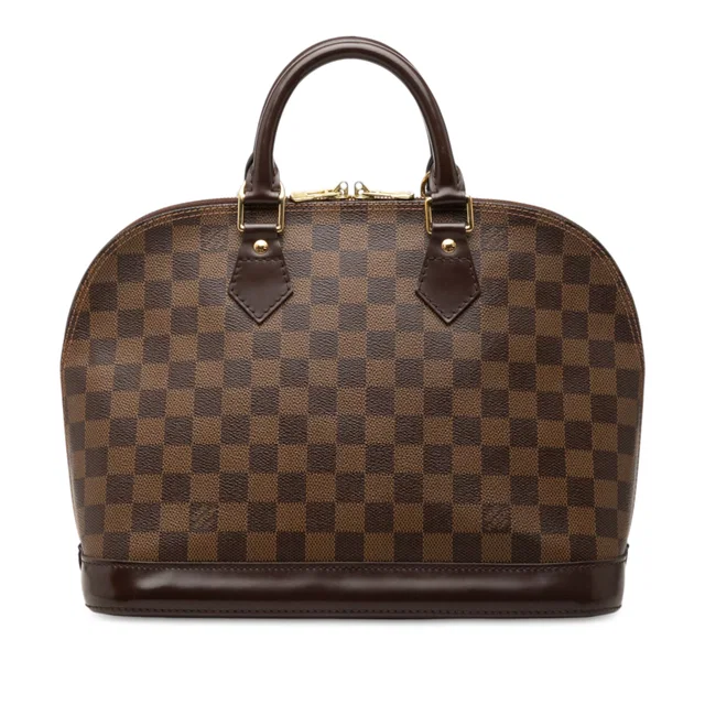 Brown Louis Vuitton Damier Ebene Alma PM Handbag in Brown Canvas from Designer Revival