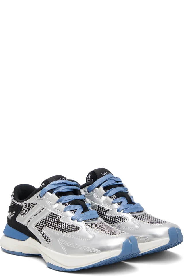 Lanvin Silver & Black JLA Sneakers, photo 4 of 5 from SSENSE