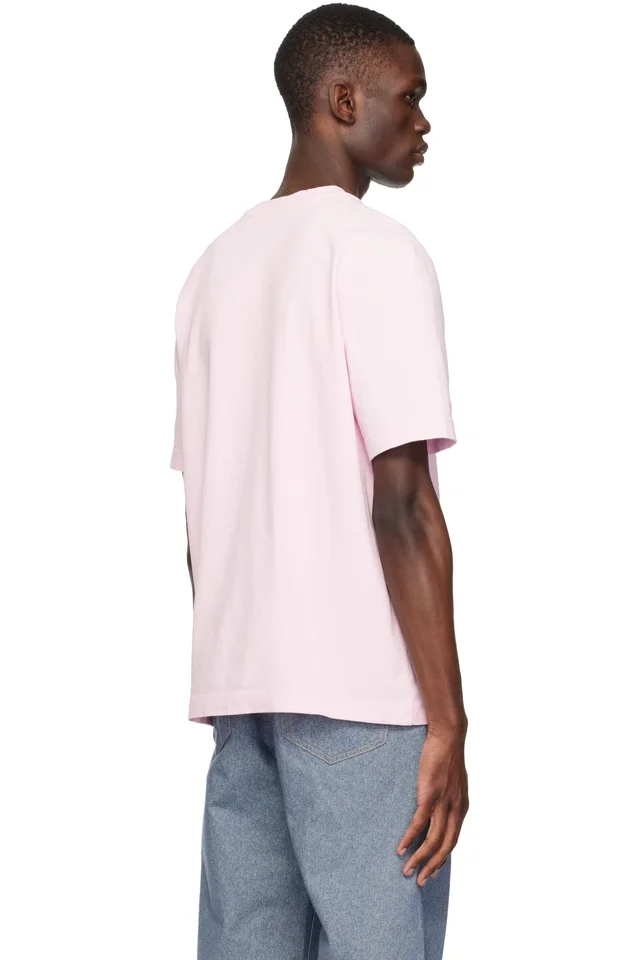 JACQUEMUS Pink 'The Gros Grain' T-shirt, photo 3 of 4 from SSENSE