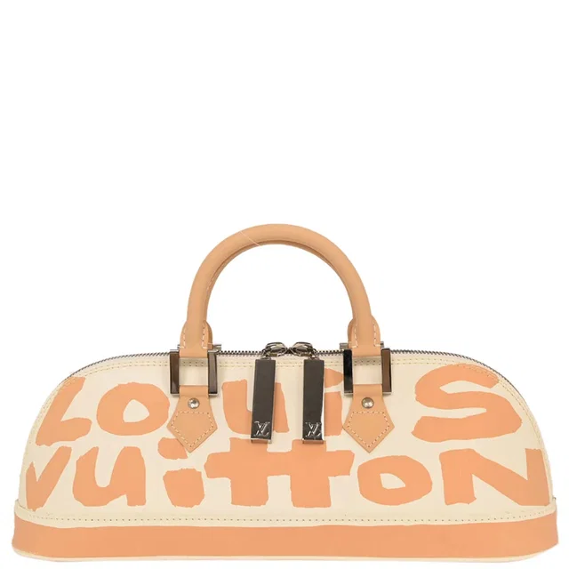 Louis Vuitton 2001 Beige Graffiti Alma Horizontal Handbag M92176 in Beige Leather from AMORE Vintage Tokyo