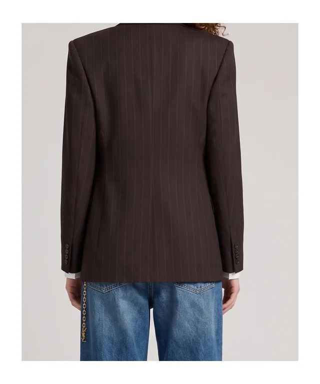 Saint Laurent Single-Breasted Striped Jacket, photo 5 of 5 from SENSER