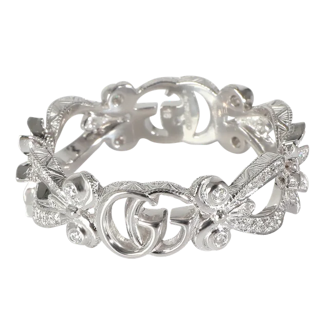 Gucci White Gold Diamond Flora Gg Ring 18k Fashion in White from HEWI