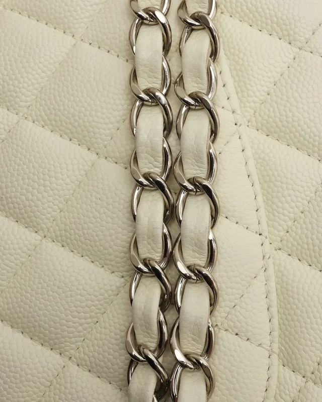 Chanel Classic Medium Caviar Double Flap Bag in Caviar leather from A Retro Tale, photo 6 of 11