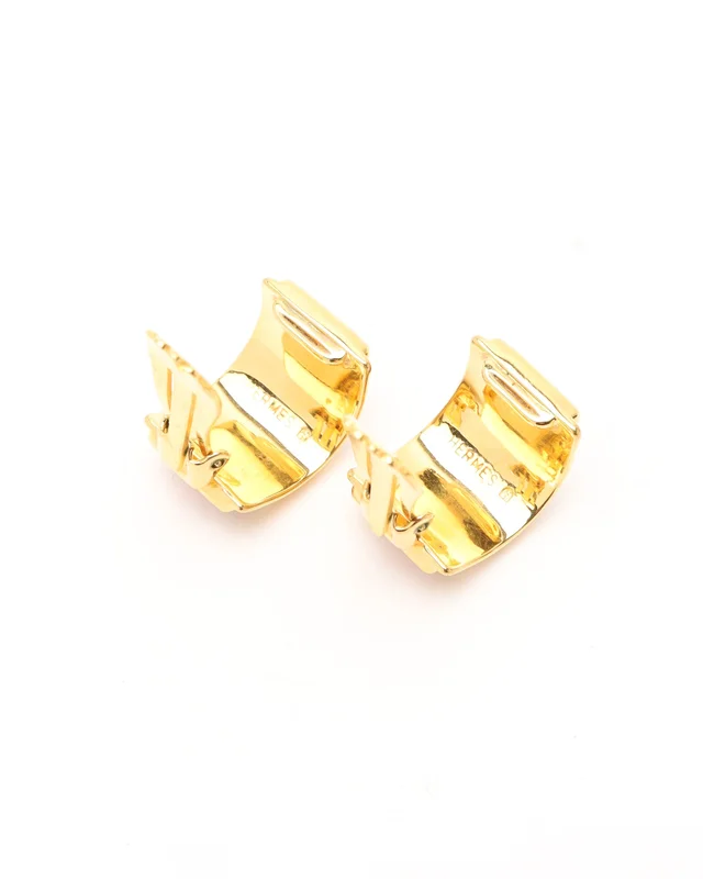 Hermès Enamel Clip-on Earrings from A Retro Tale, photo 3 of 3