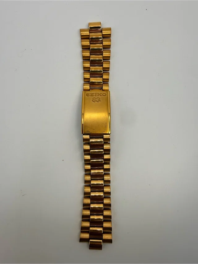 Vintage Men’s Seiko Sq Gold Tone Watch Bracelet Band Signed Clasp in gold from Poshmark