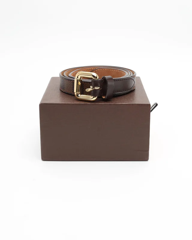 Louis Vuitton Damier Ebene Belt, Size 80 in Brown Canvas from A Retro Tale, photo 6 of 6