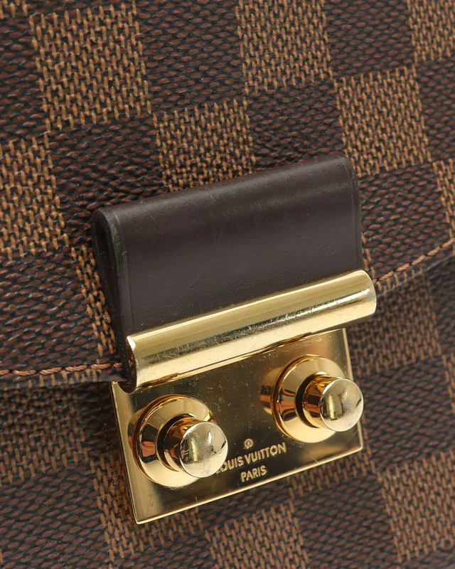 Louis Vuitton Damier Ebene Croisette Bag in Brown Silk from A Retro Tale, photo 6 of 9