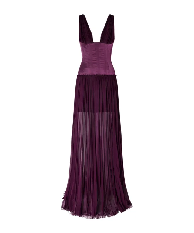 Ermanno Scervino Pleated silk crepe gown from SENSER, photo 1 of 1