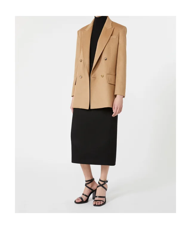 Max Mara Sable-look camel pencil skirt, photo 5 of 5 from SENSER
