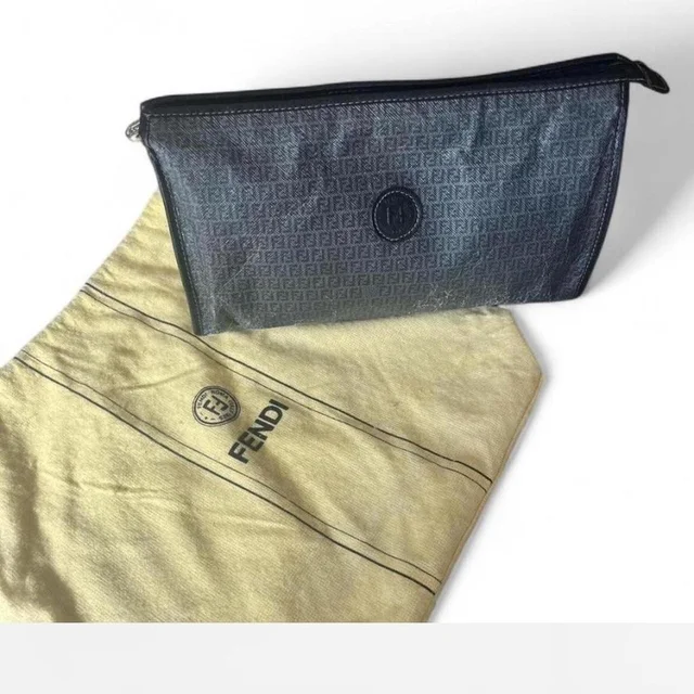 Fendi Women's Clutch bags - Black/Grey in black|gray from Depop, photo 1 of 1