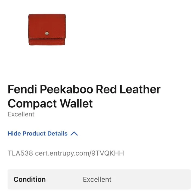 Fendi Men's Wallets - Red/Orange in red|orange from Depop, photo 1 of 1