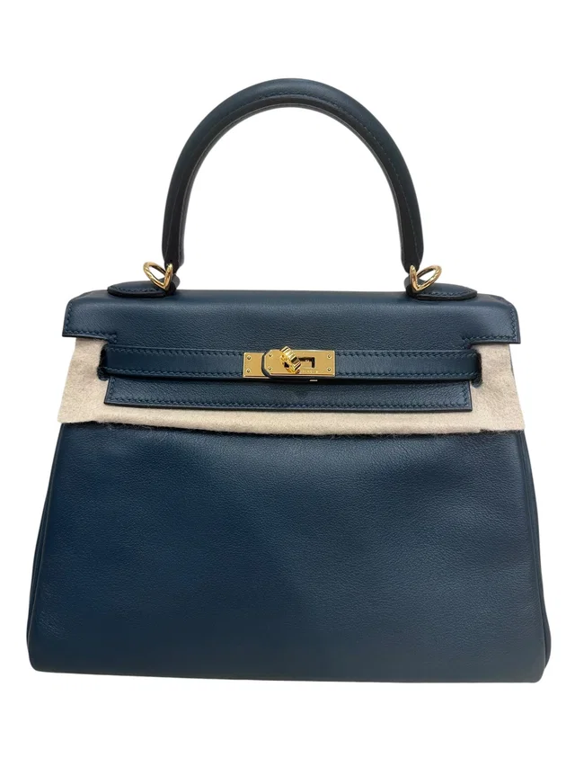 Hermès Kelly 25 in Dark Green Swift with GHW - Full Set in Green Swift leather from Luxury Promise