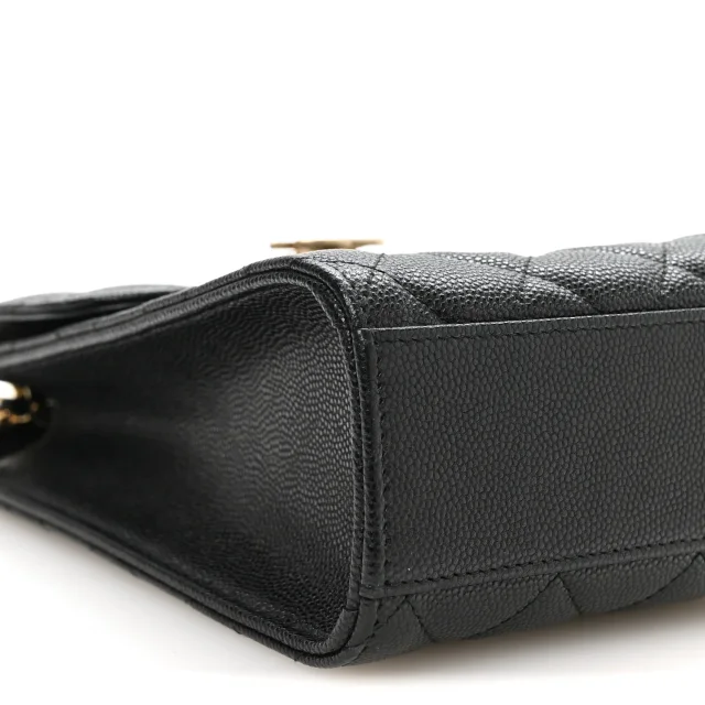 Chanel Caviar Quilted Golden Class Phone Holder Black in Black Caviar leather from FASHIONPHILE, photo 10 of 12