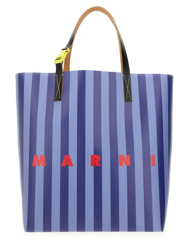 Marni Tote Bag — Azure Polyurethane Polyester in Blue Leather from HEWI