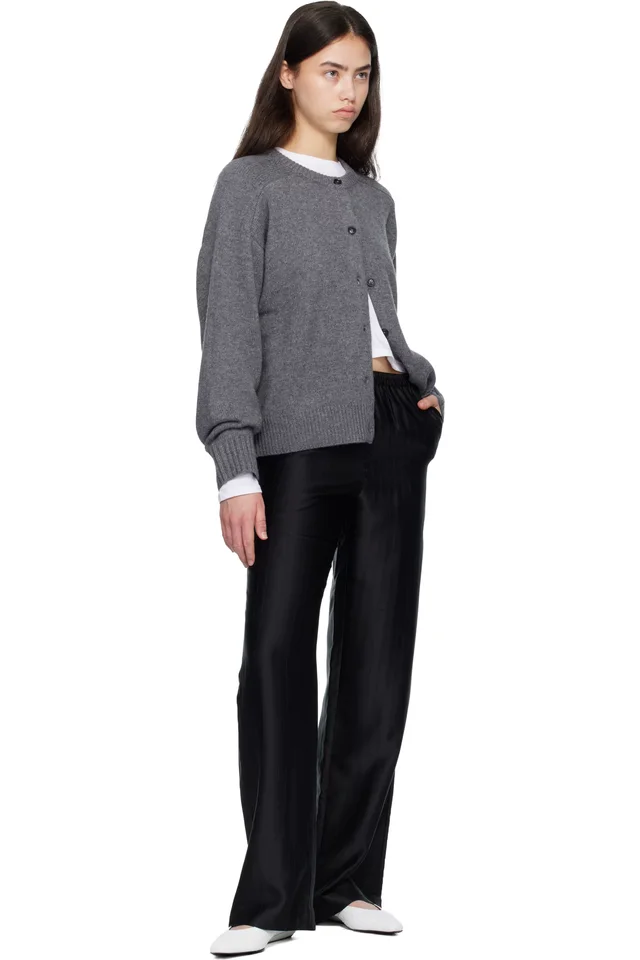 Loulou de Saison Gray AIDAR LDS Wool Cashmere Cardigan, photo 4 of 4 from SSENSE