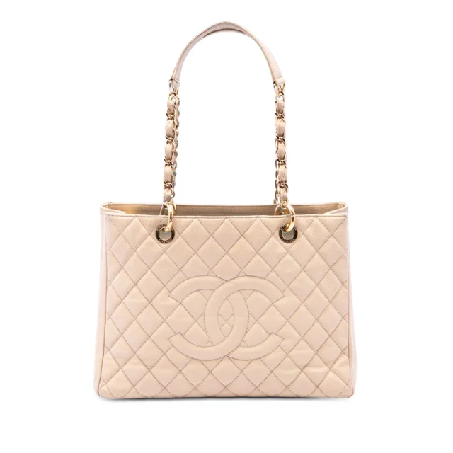 Brown Chanel Caviar Grand Shopping Tote in Brown Caviar leather from Designer Revival