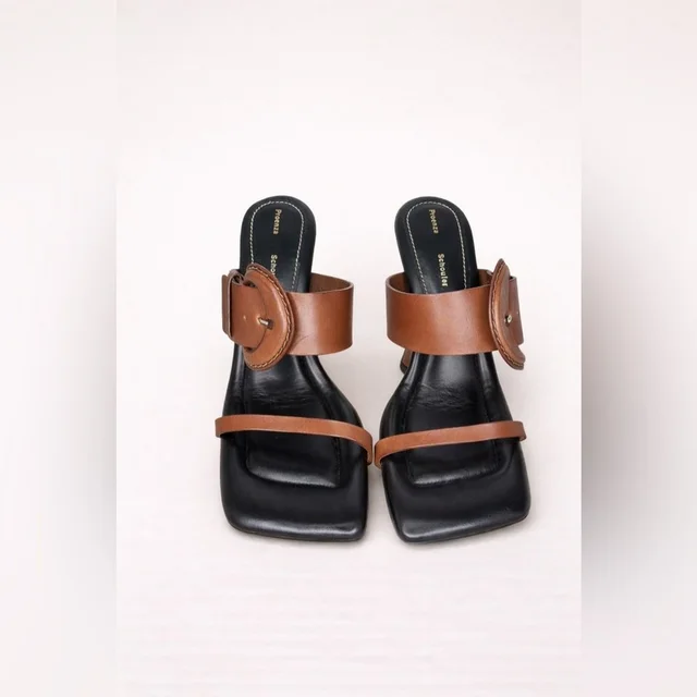 Proenza Schouler Black And Tan Mules in black|brown|red from Poshmark