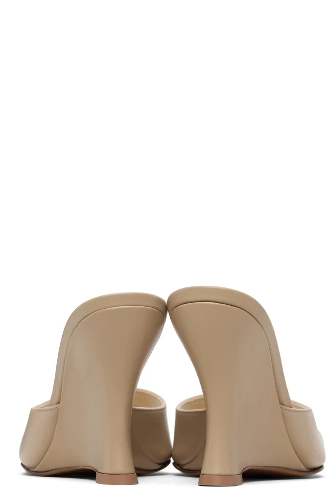 Maryam Nassir Zadeh Beige Lido Wedge Heeled Sandals, photo 2 of 5 from SSENSE