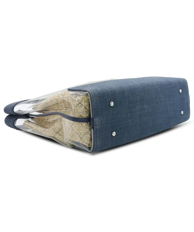 Chanel DENIM PVC Shopper Tote with Raffia Insert in Raffia from Luxury Promise, photo 7 of 12