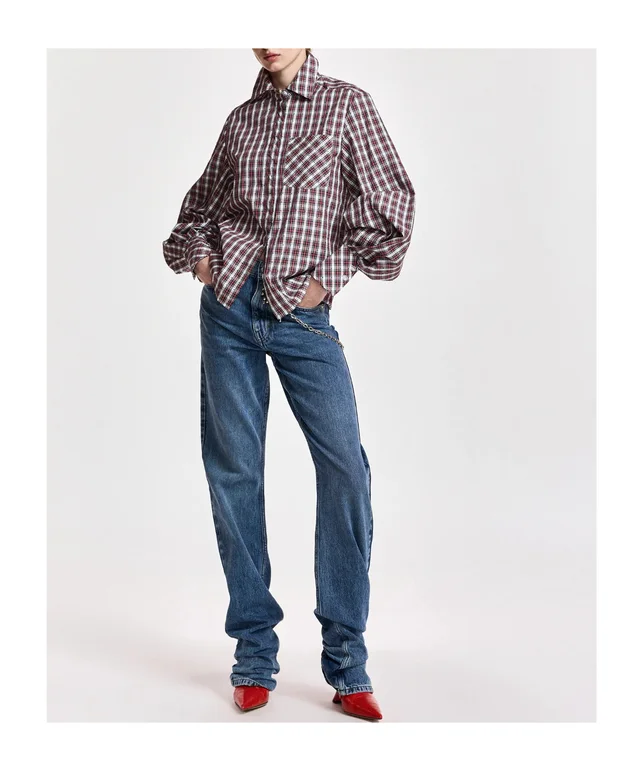 Essentiel Antwerp Kalmia Checked Oversized Shirt, photo 5 of 9 from SENSER