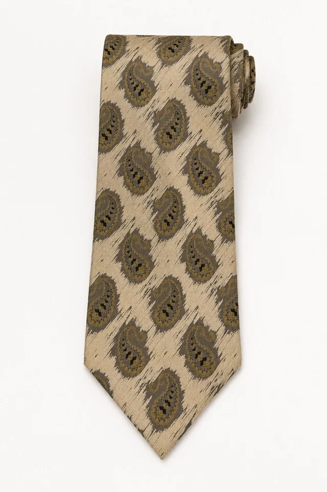 Giorgio Armani Cravatte Vintage Silk Paisley Necktie | Made In Italy in brown|neutral Silk from Poshmark