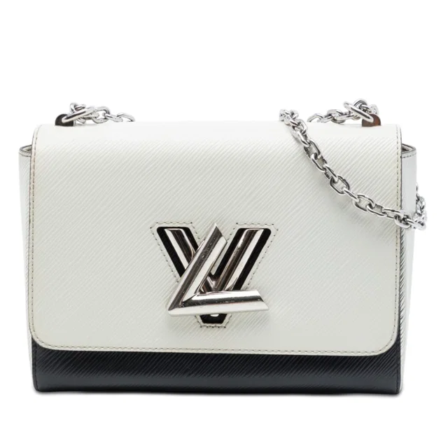 Black & White Louis Vuitton Epi Bicolor Twist MM Crossbody Bag in Black Leather from Designer Revival