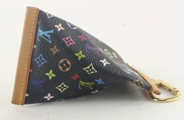 Louis Vuitton Black Monogram Multicolor Berlingo Coin Pouch Keychain in Black from Bagriculture